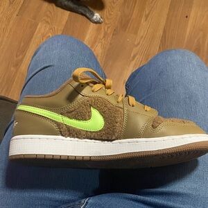 Nike Olive and Neon Green Sneakers